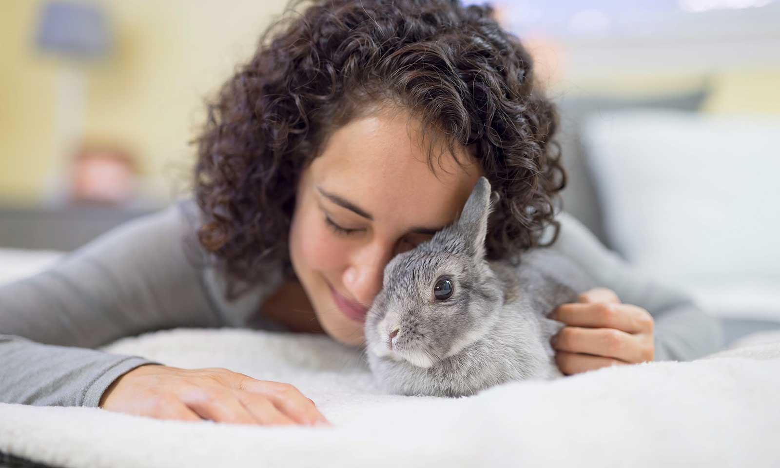 Woman with bunny